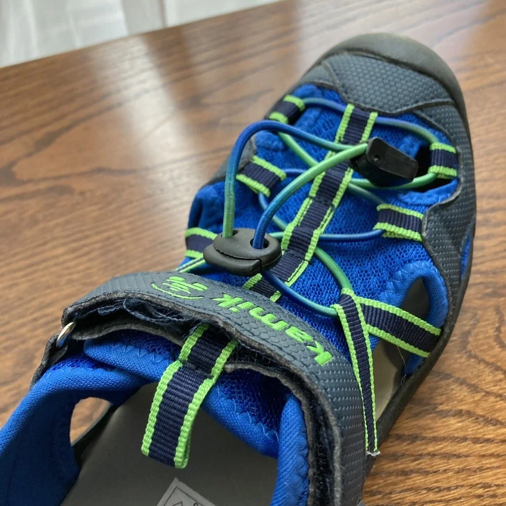 Kamik Electro Teal Water Sandal‎ Aqua Waterproof Shoe Boys 7 Youth HK8036 EUC